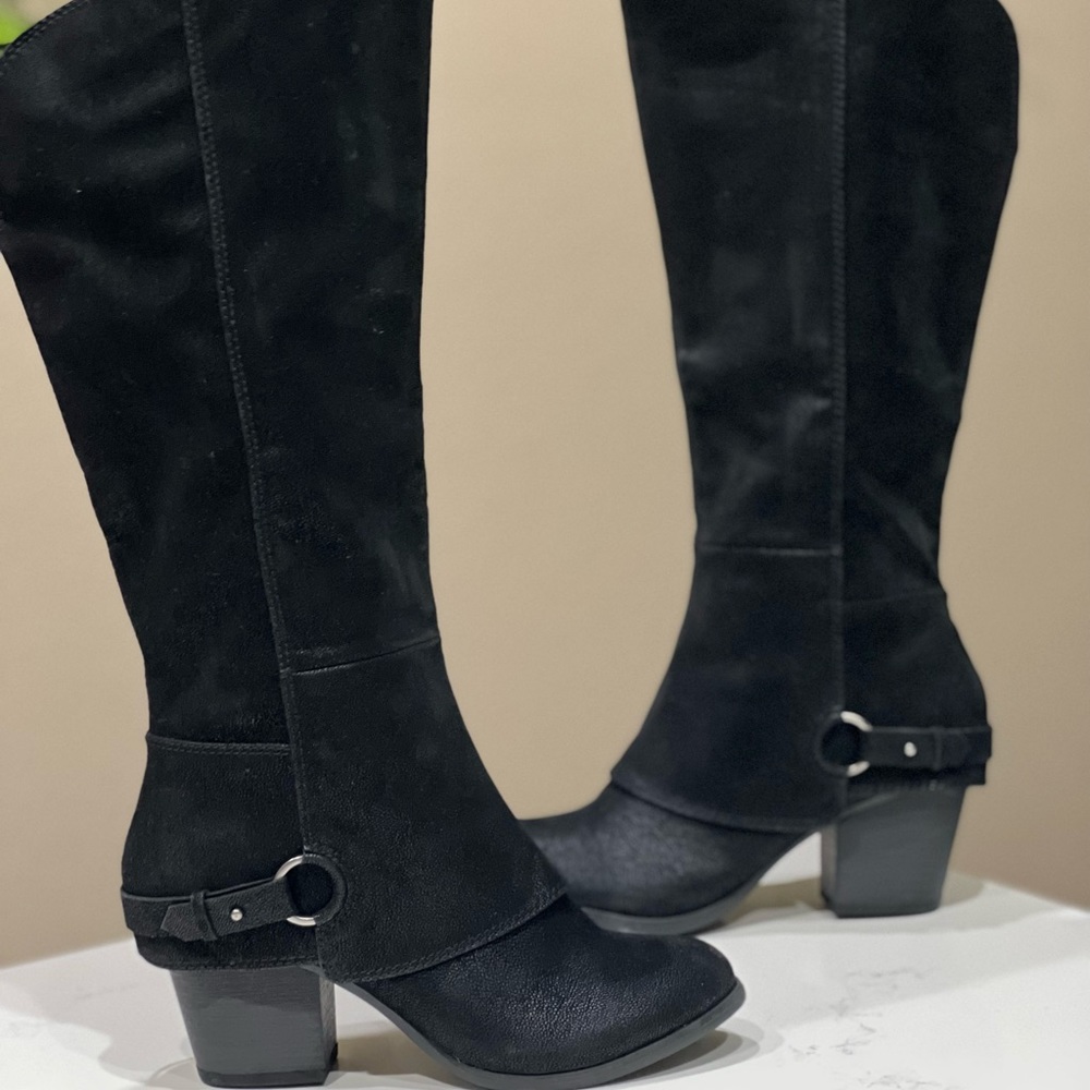 “BRAND NEW” Fergalicious Lexy Boots, Black 8.5 Wide Calf